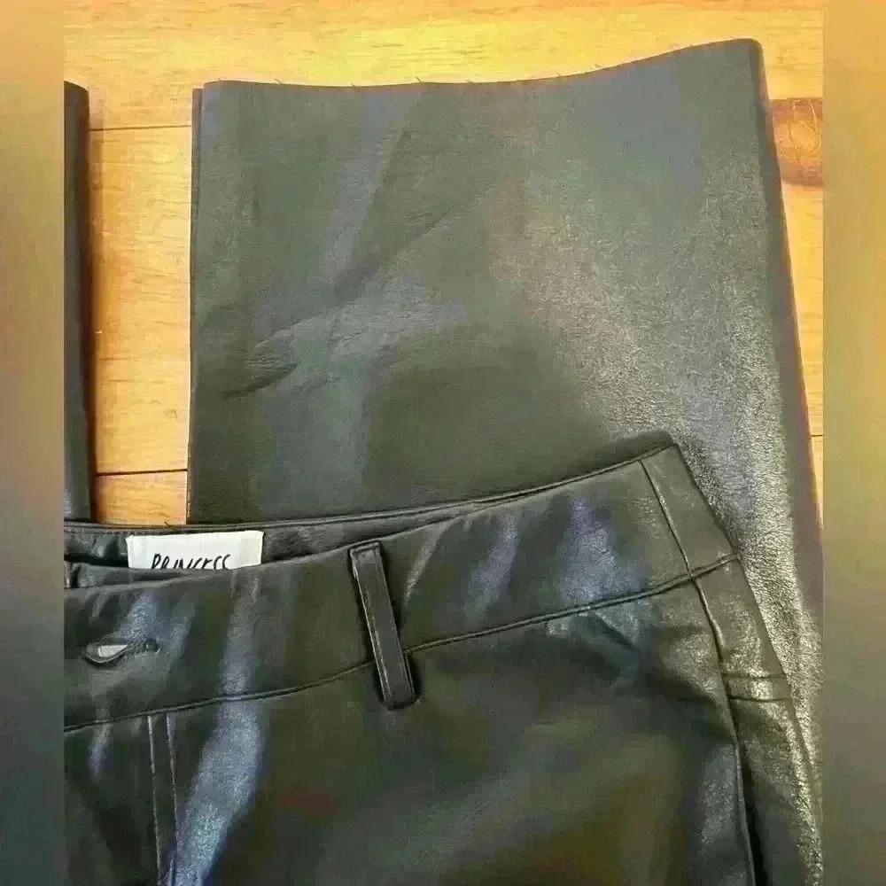 Princess Polly Macey black pleather pants , sz 8 - Picture 10 of 13